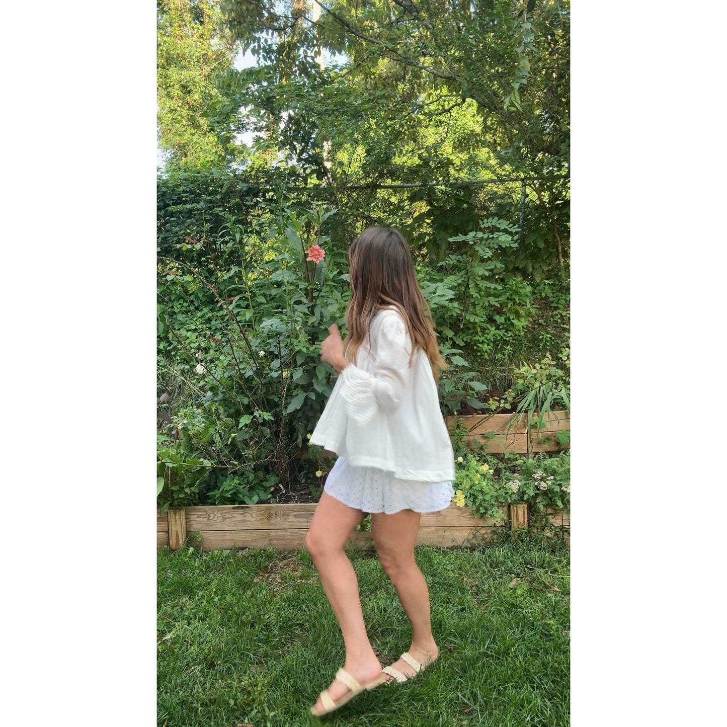 White Eyelet Tiered Mini Skirt