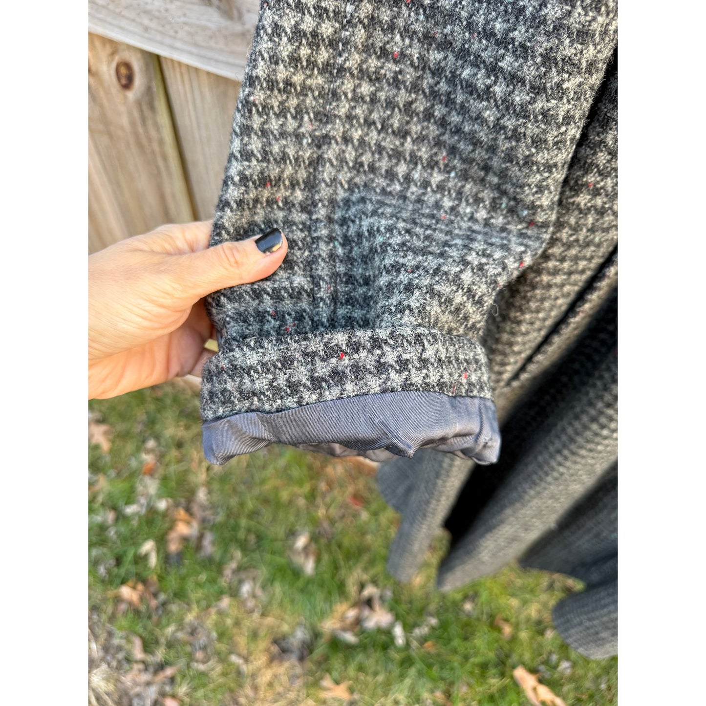 Vintage Harris Tweed Longline Wool Coat