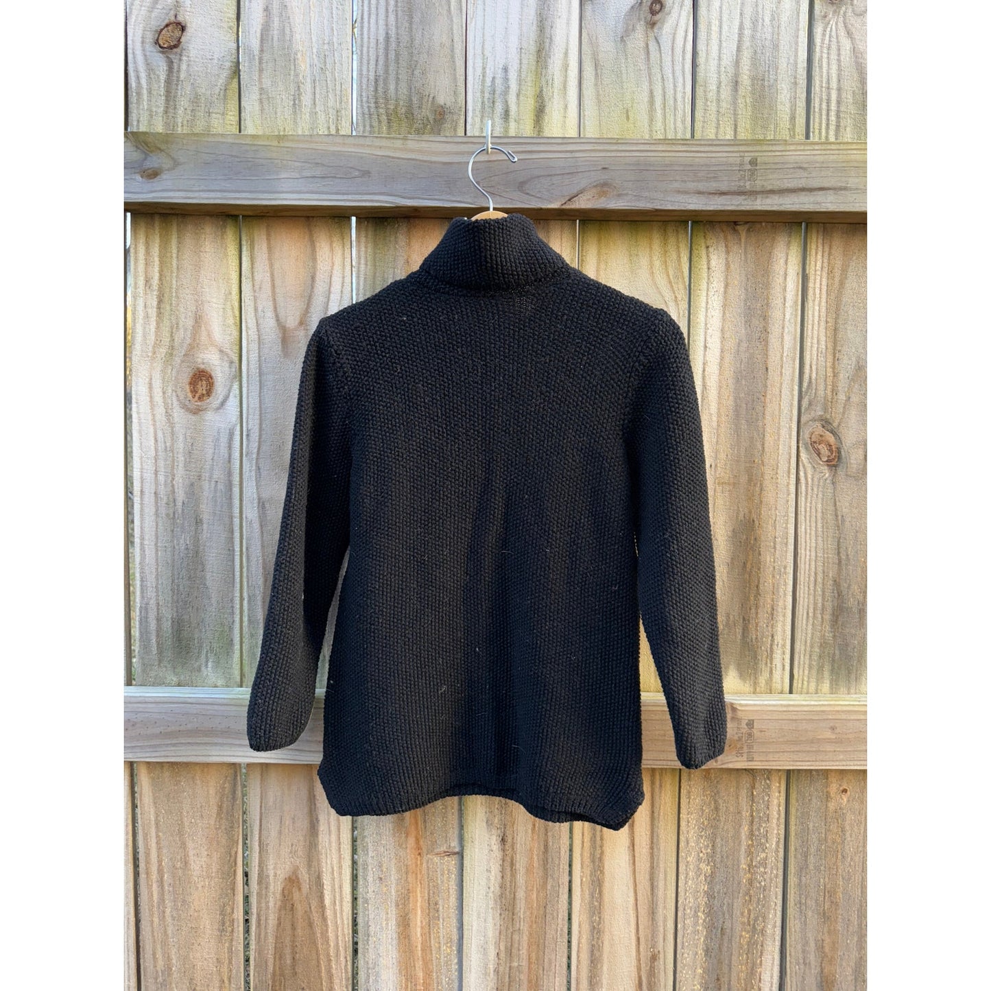 Vintage Italian Black Knit Turtleneck