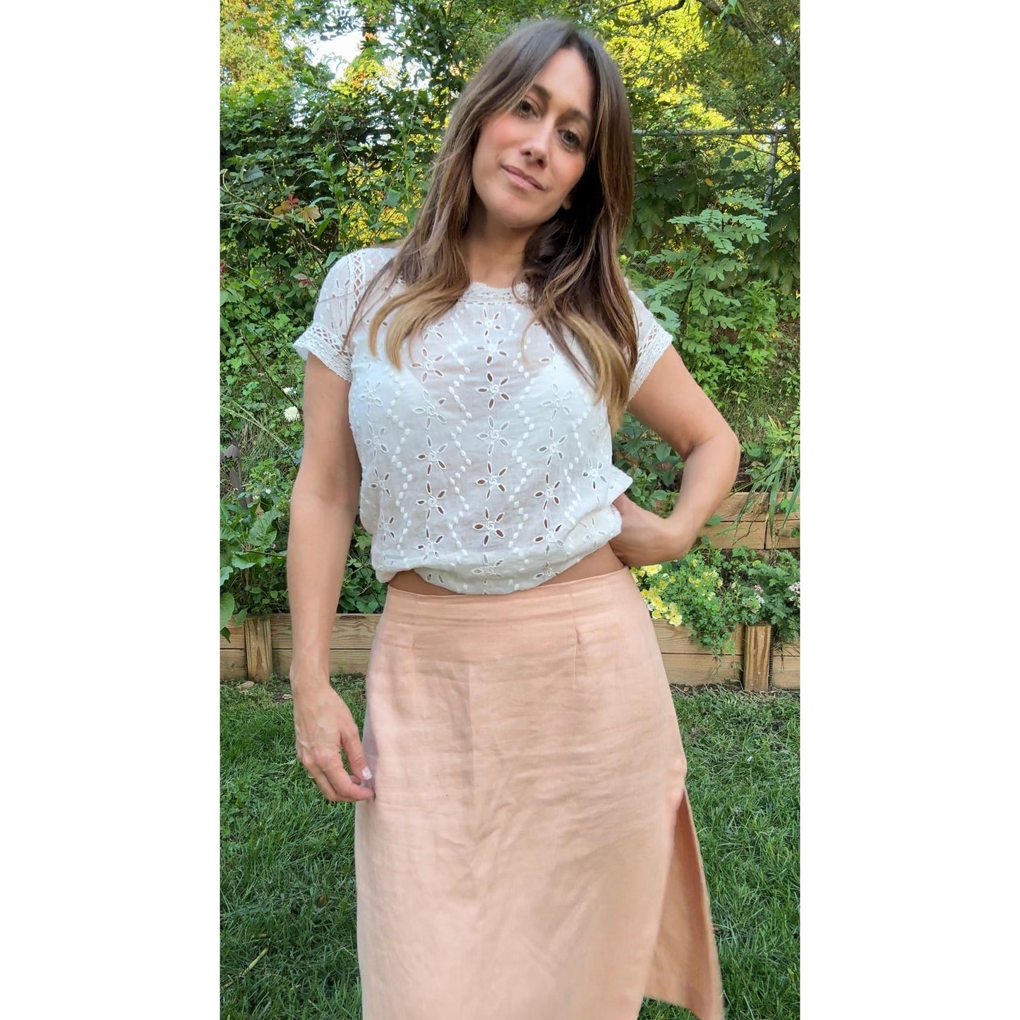Sunday Honey Original Design — Linen High-Slit Skirt