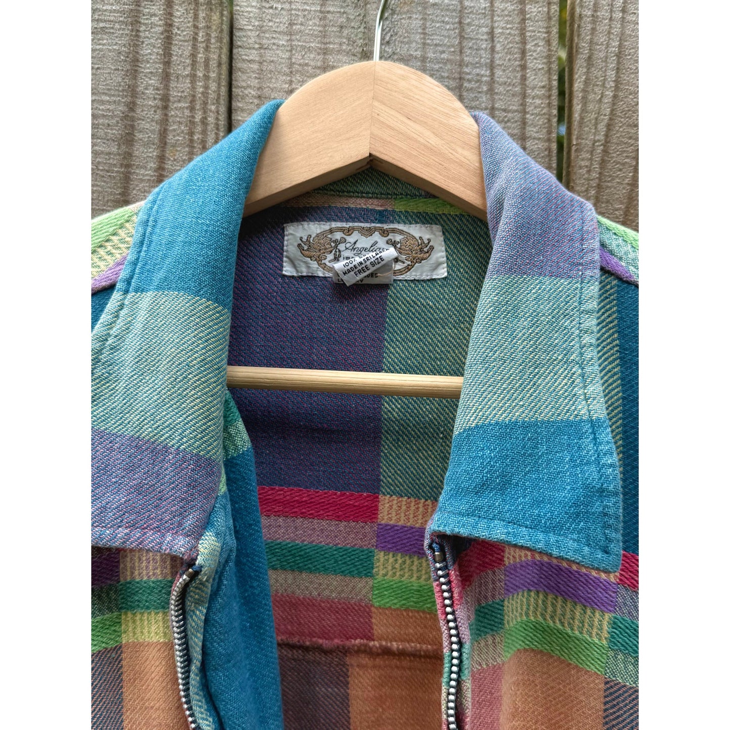 Vintage Angelina Plaid Cotton Jacket 90s Anthropologie