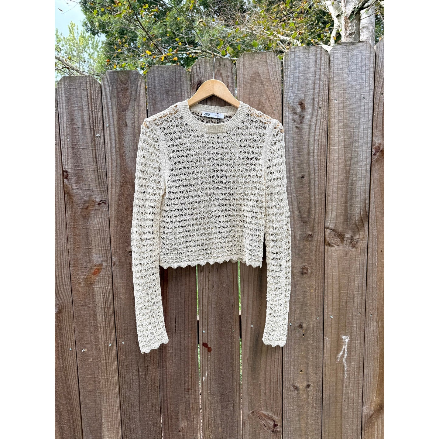 Crochet Sheer Knit Top