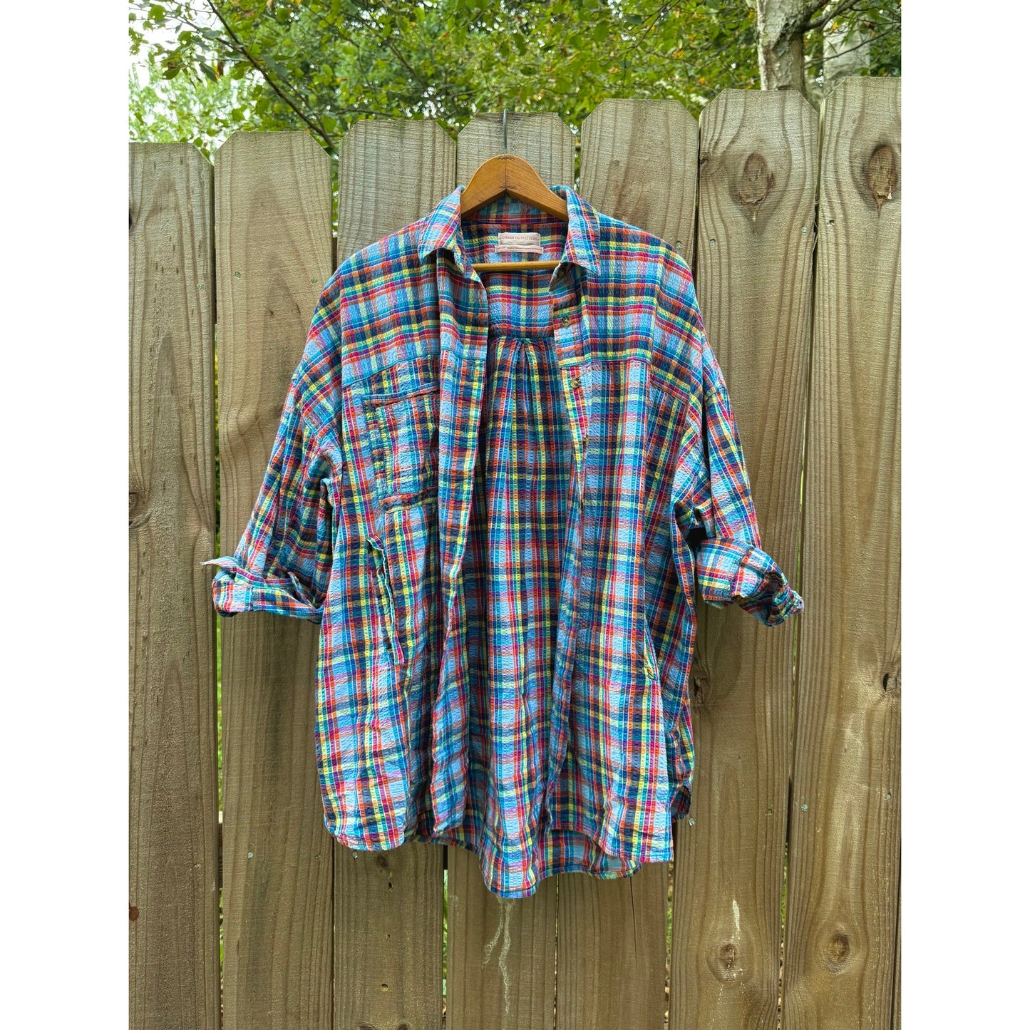 Oversized Plaid Button-Up