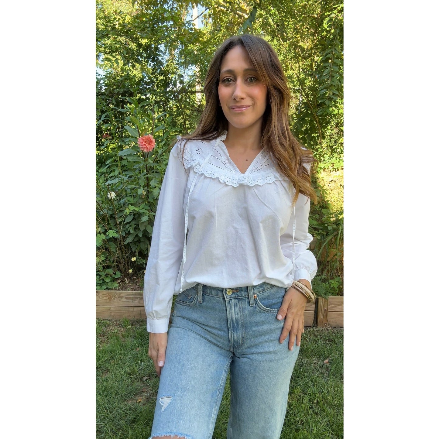 Rouje Paris Embroidered Blouse