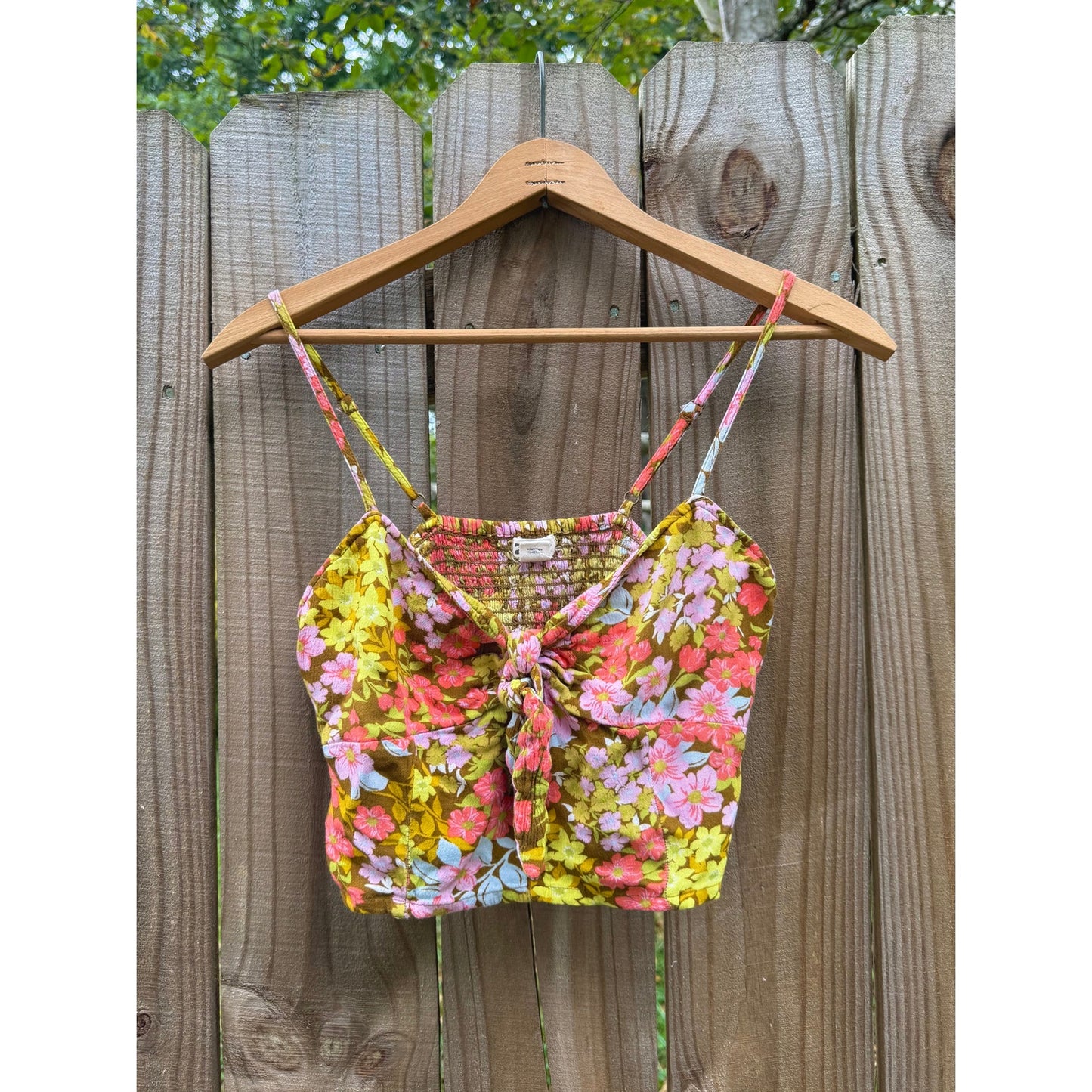 Billabong Floral Tie Front Crop Top