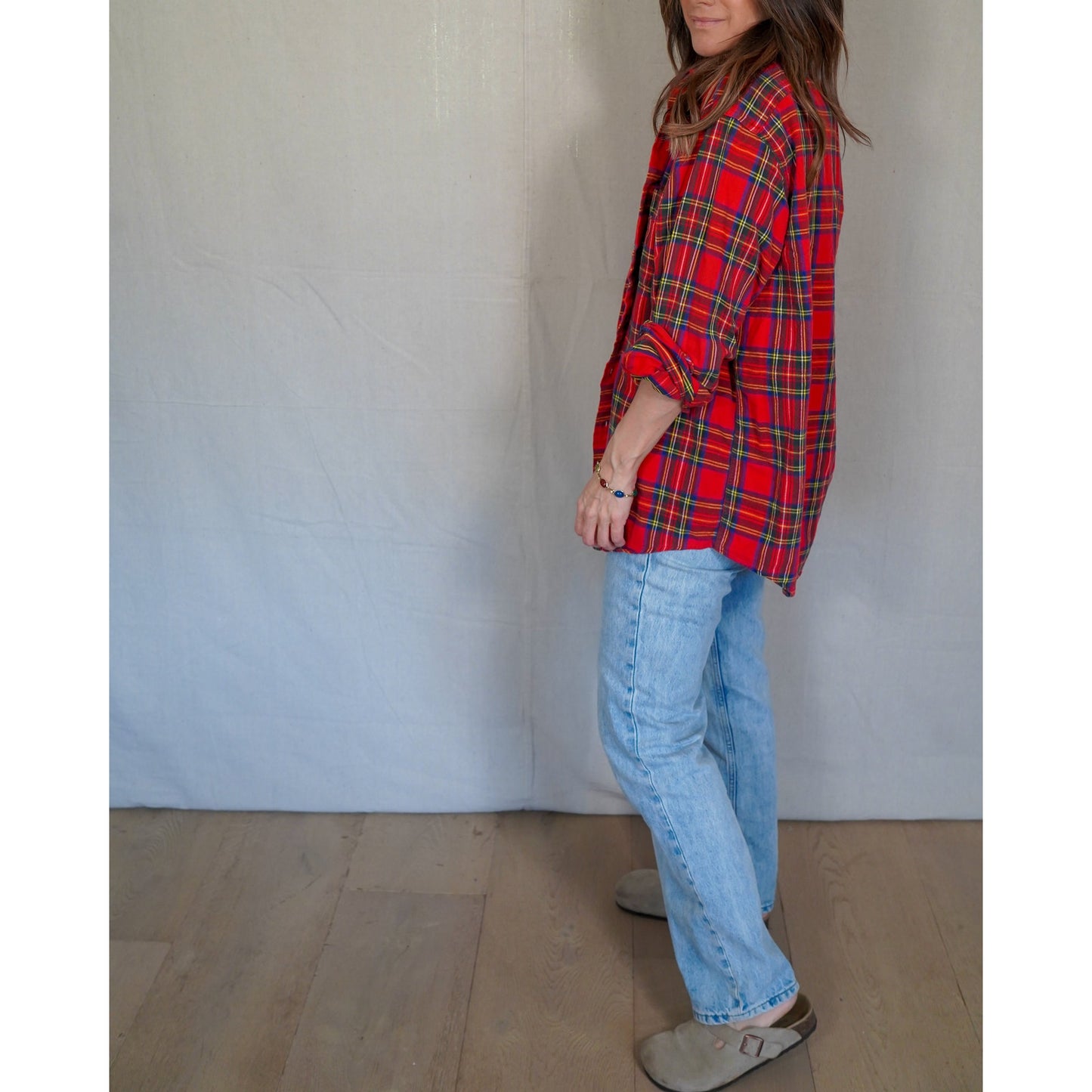 Vintage L.L. Bean Red Tartan Flannel / Made in USA / Classic Plaid Shirt