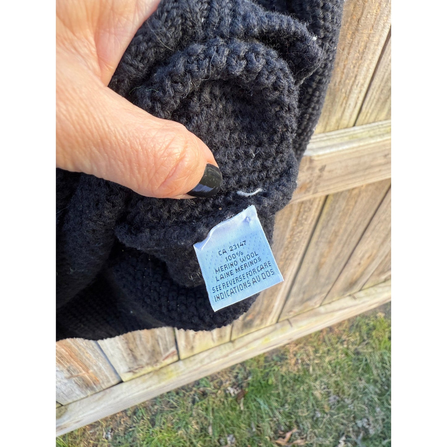 Vintage Italian Black Knit Turtleneck