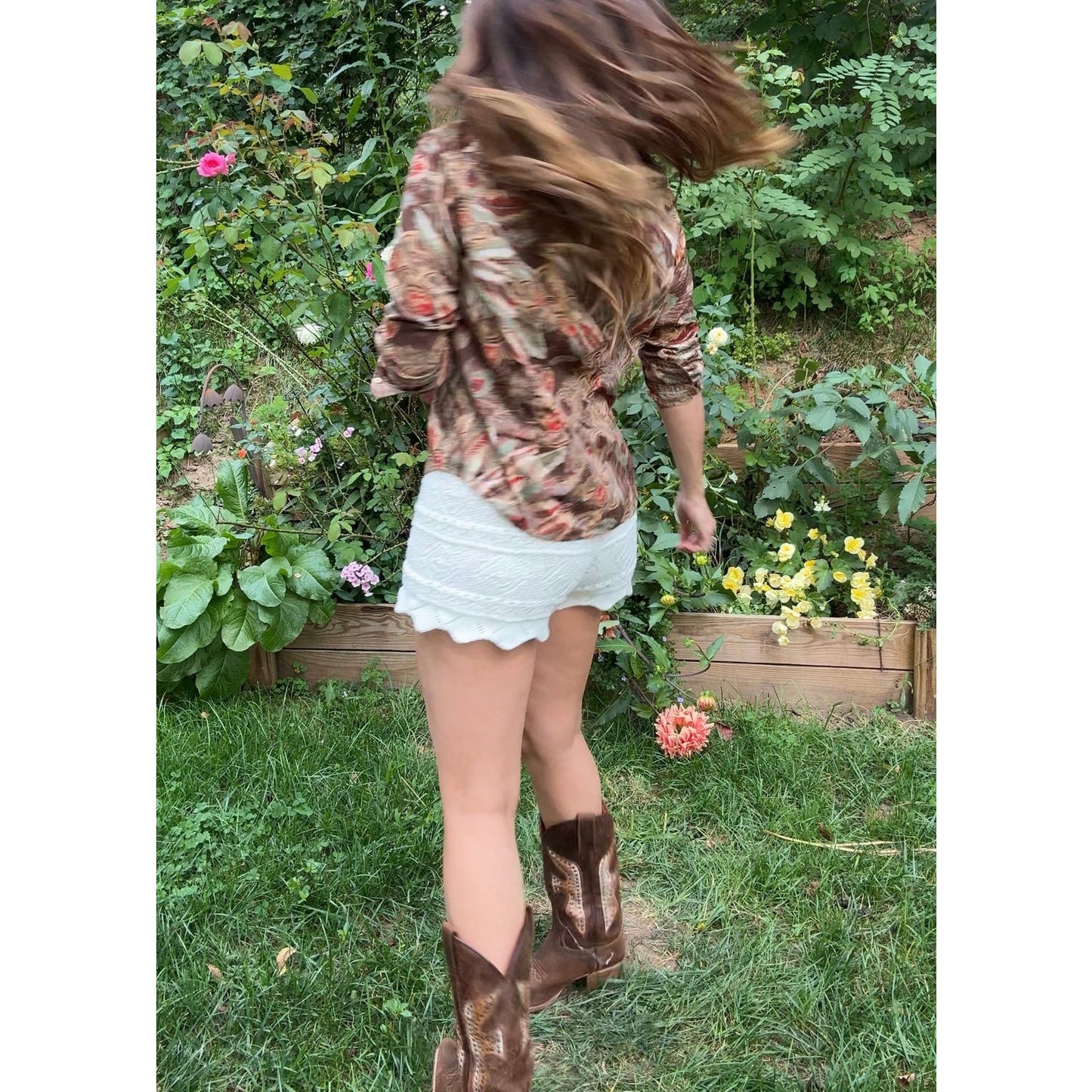 Vintage Ralph Lauren Feather Print Button-Down Shirt / Western