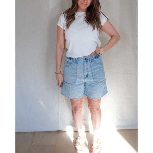 Lee High-Waist Elastic Back Denim Shorts