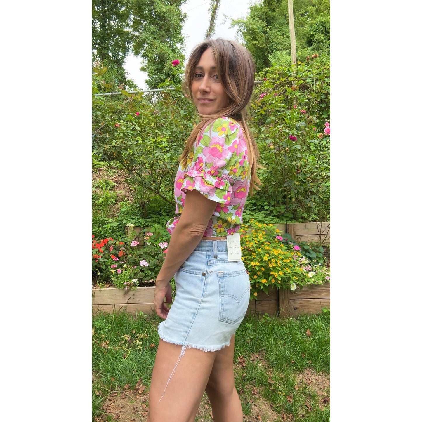 Floral Puff Sleeve Tie-Front Top – Show Me Your Mumu