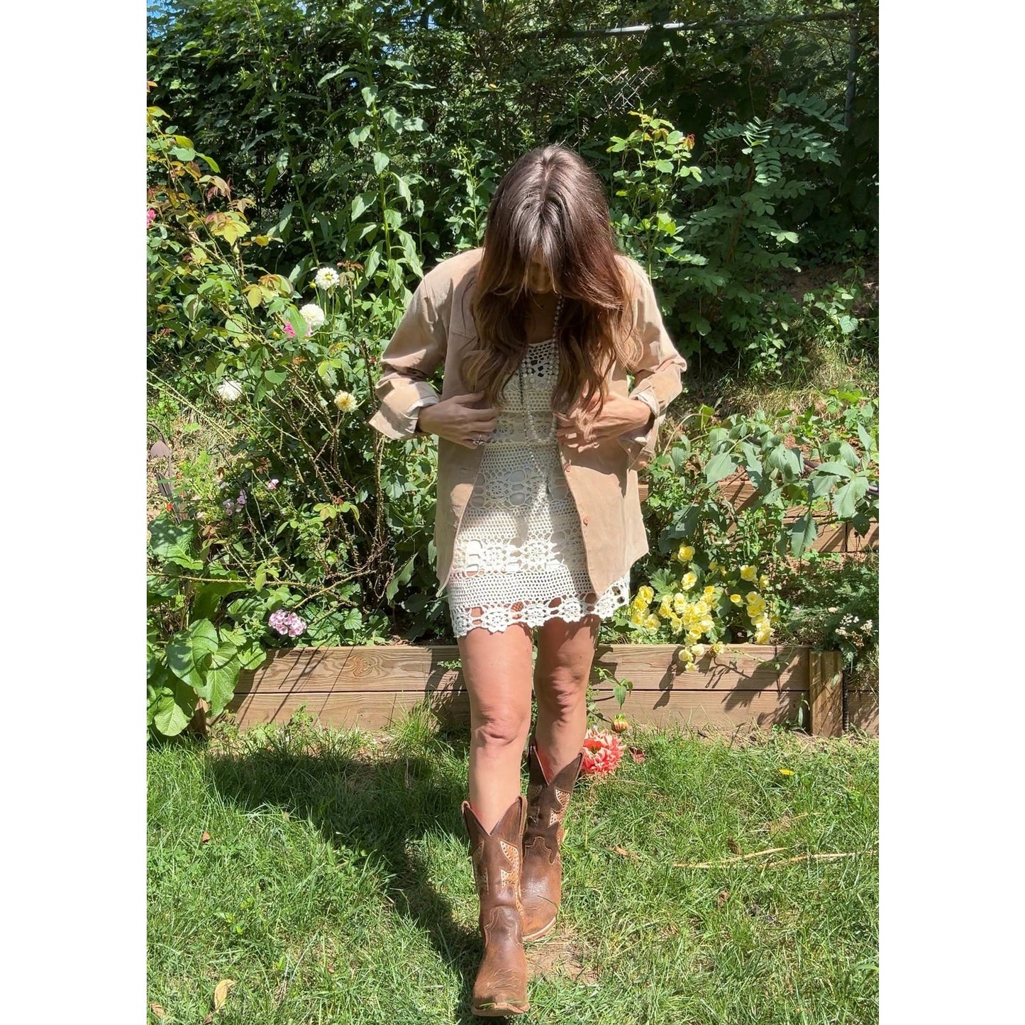 Vintage Crochet Mini Dress – Coastal Cowboy / Festival Energy