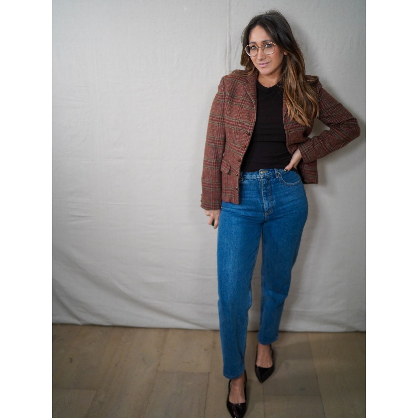 VINTAGE J.G. HOOK SCOTTISH WOOL PLAID BLAZER