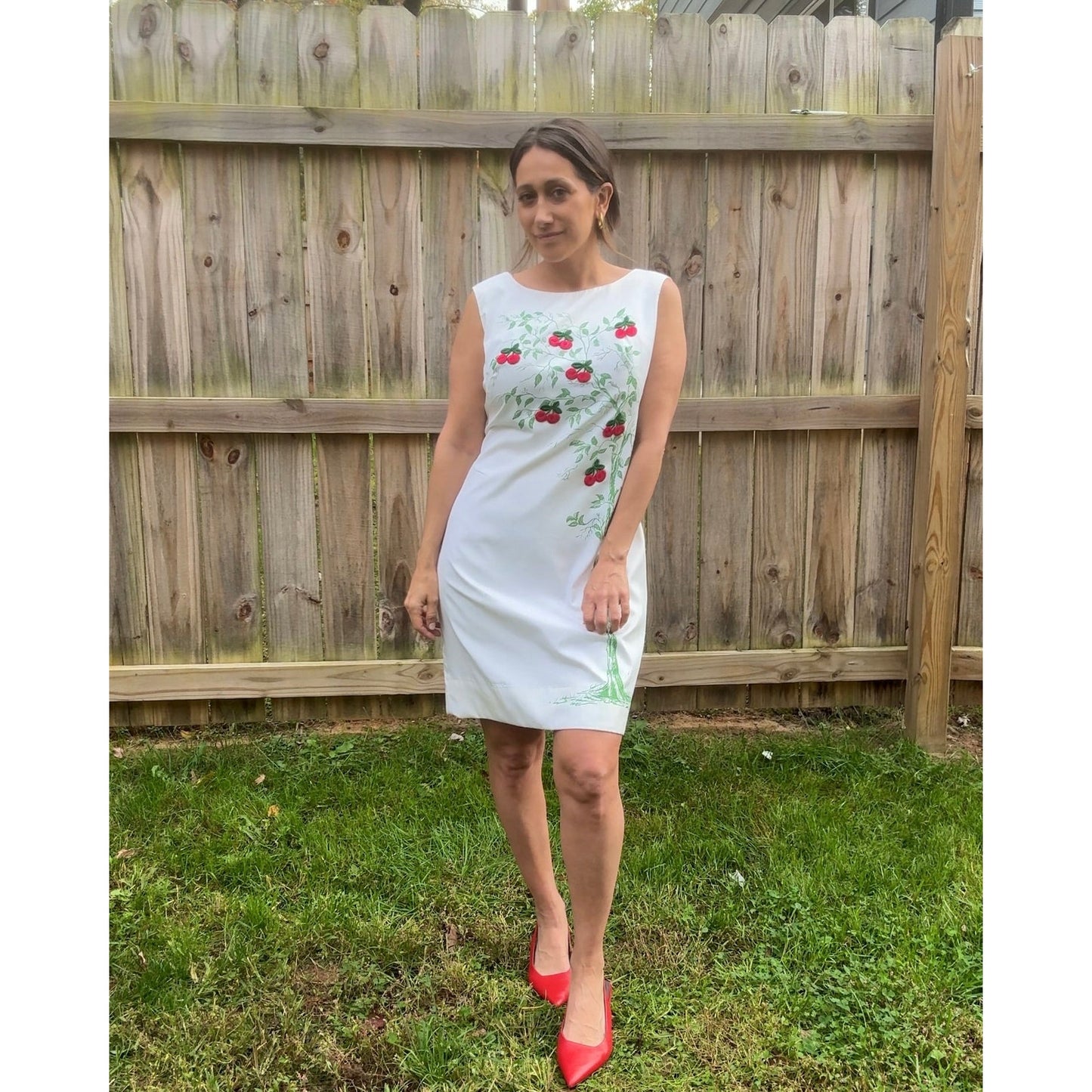 Reworked Vintage Cherry Embroidered Dress — Romantic Italian Summer