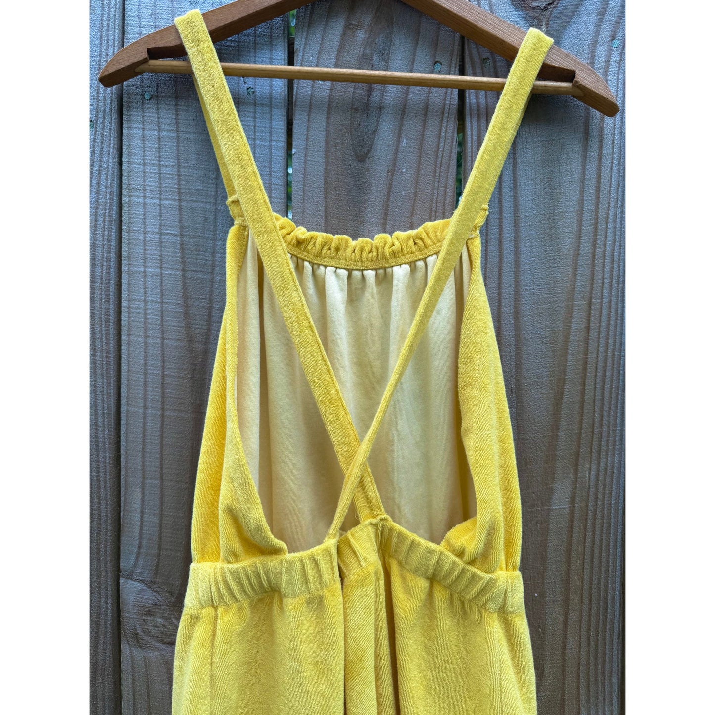 Terrycloth Yellow Halter Romper - Beach Loungewear - Zara