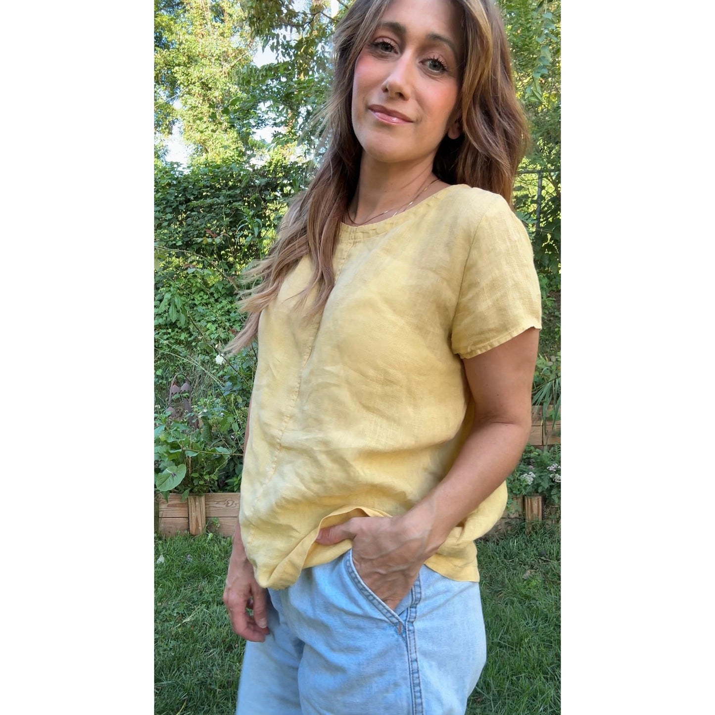 Golden Hour Linen Top