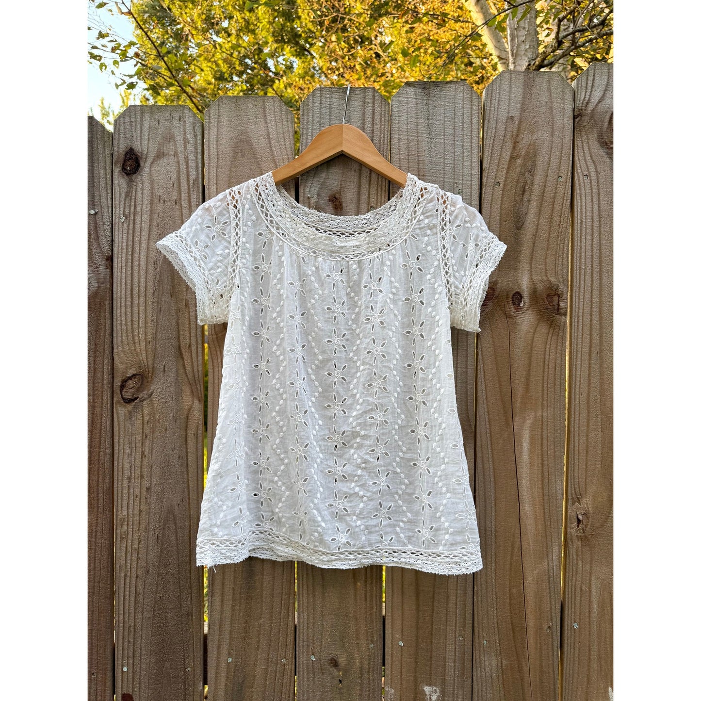 Embroidered Eyelet Lace Top – Joie