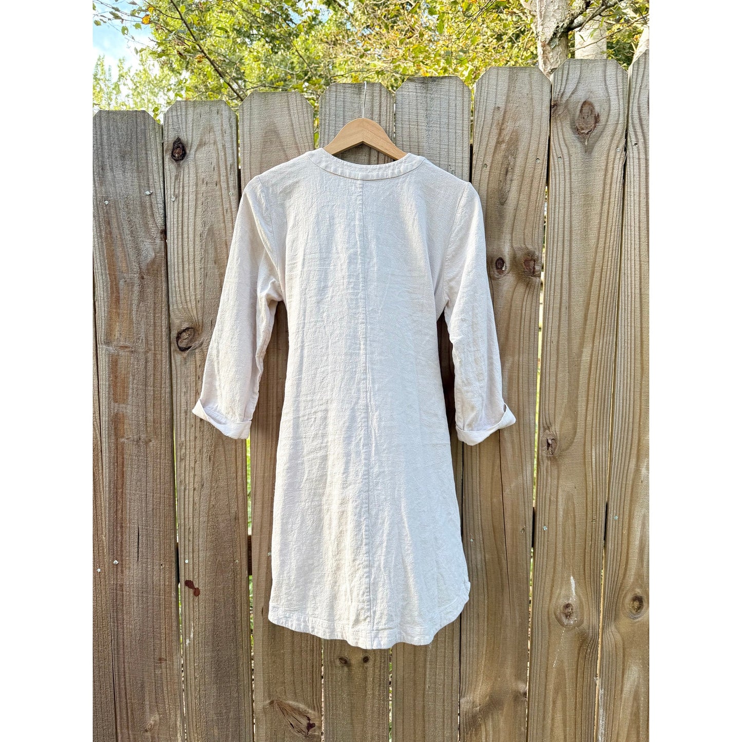 L’Academie Oat Linen-Blend Wrap Dress