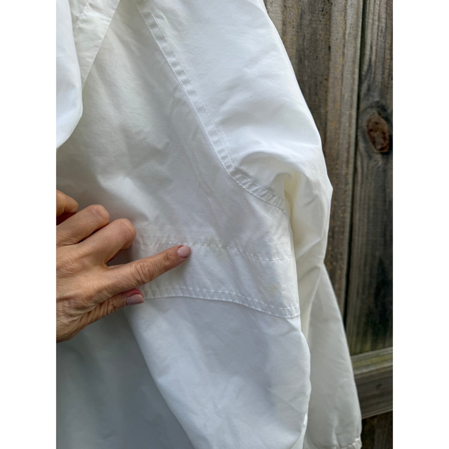 Vintage Sport Shell – Soft Ivory Windbreaker Jacket