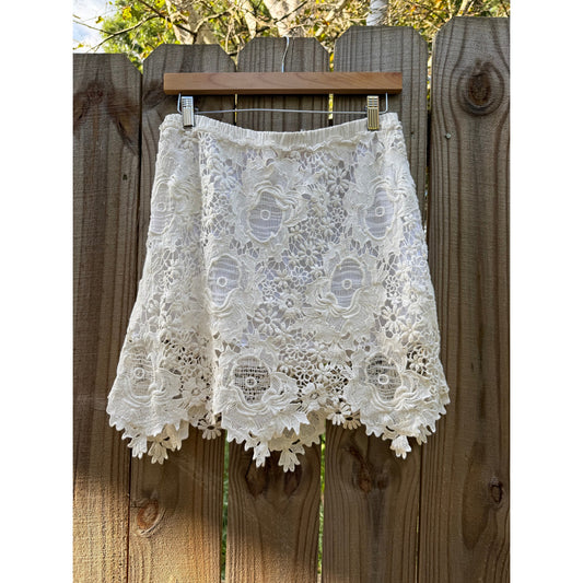See by Chloé Floral Lace Skirt