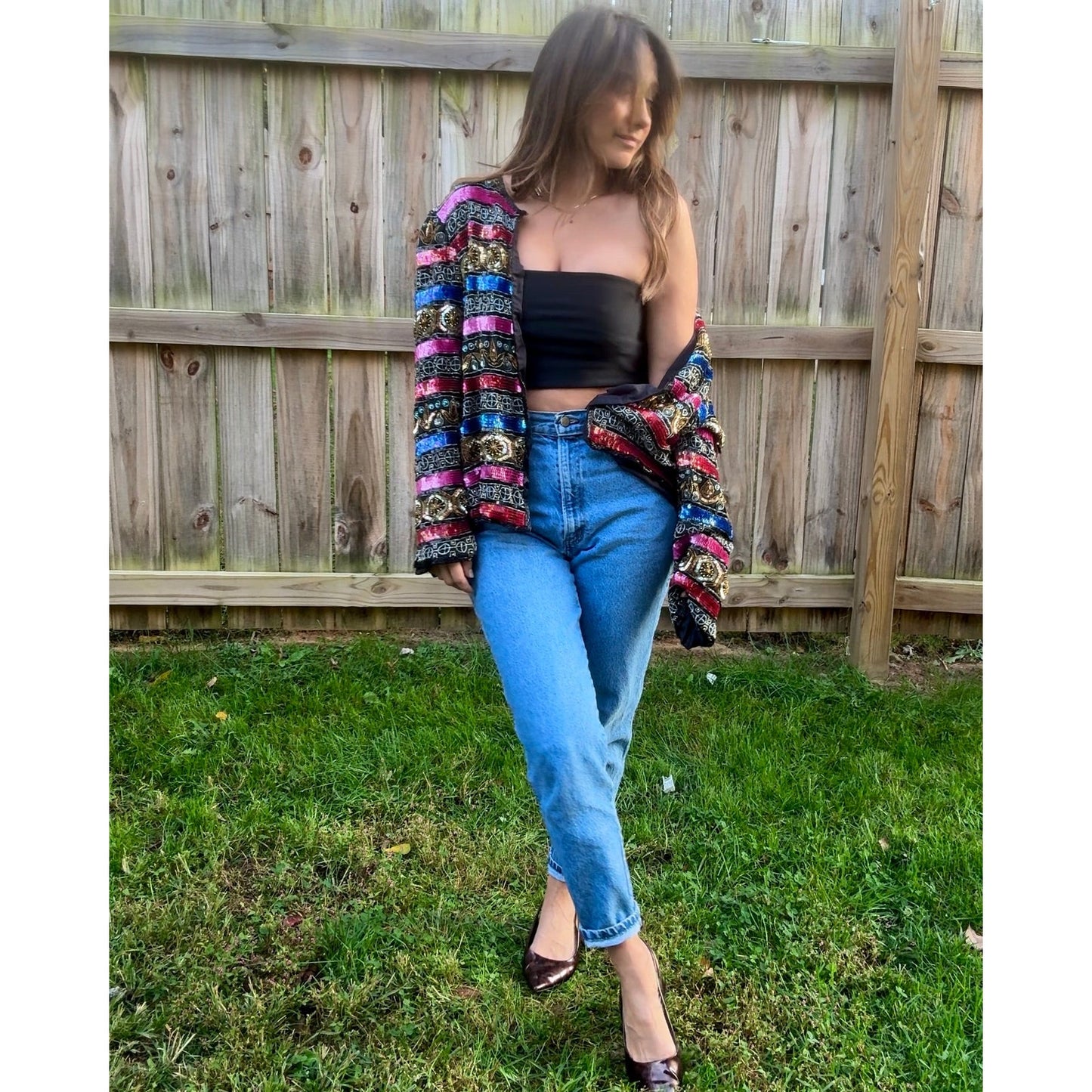 Vintage Silk Beaded Couture Jacket (80s/90s Runway Energy)