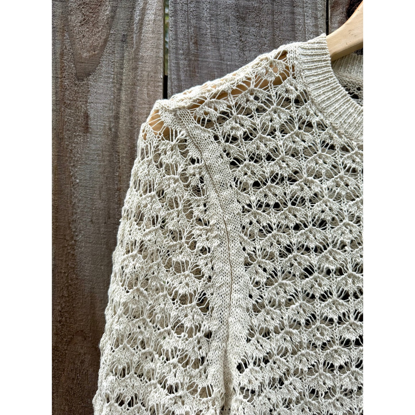 Crochet Sheer Knit Top