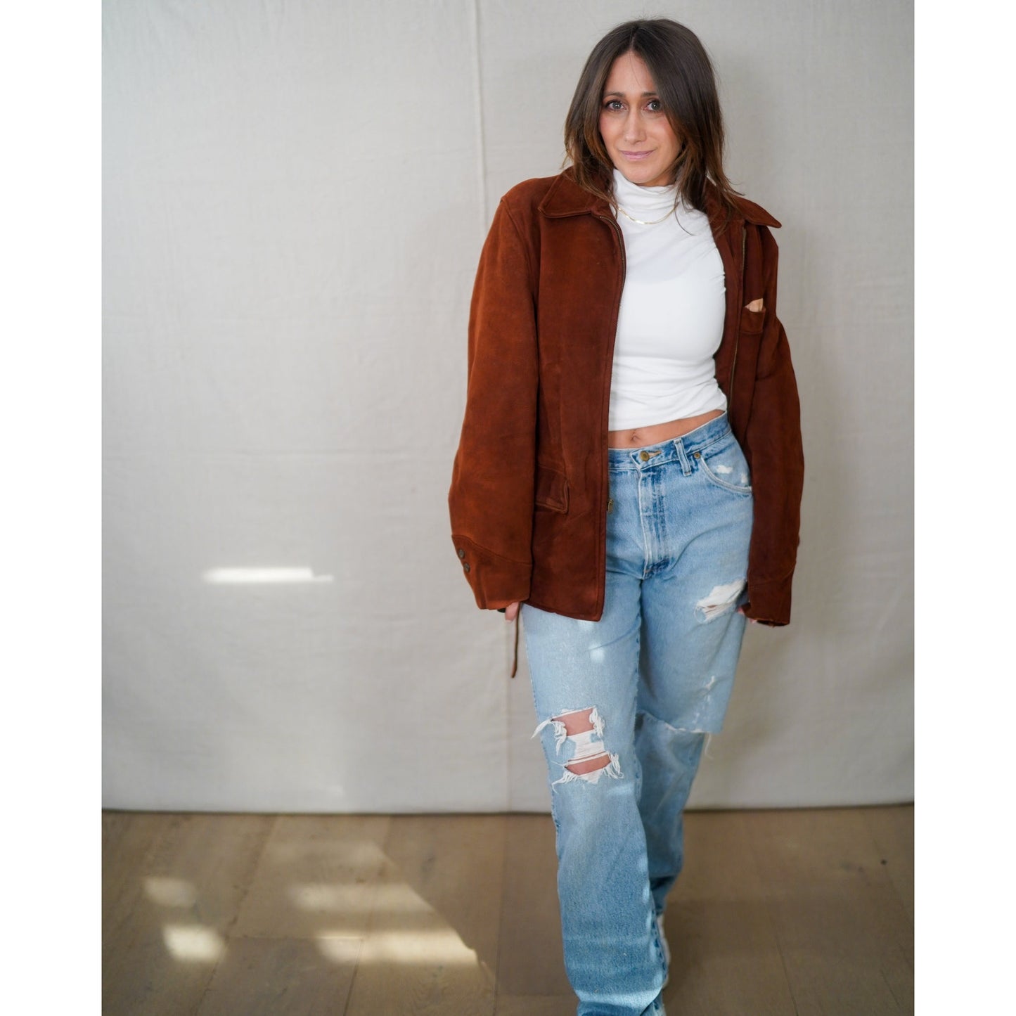 Vintage Golden Fleece Tobacco Suede Jacket