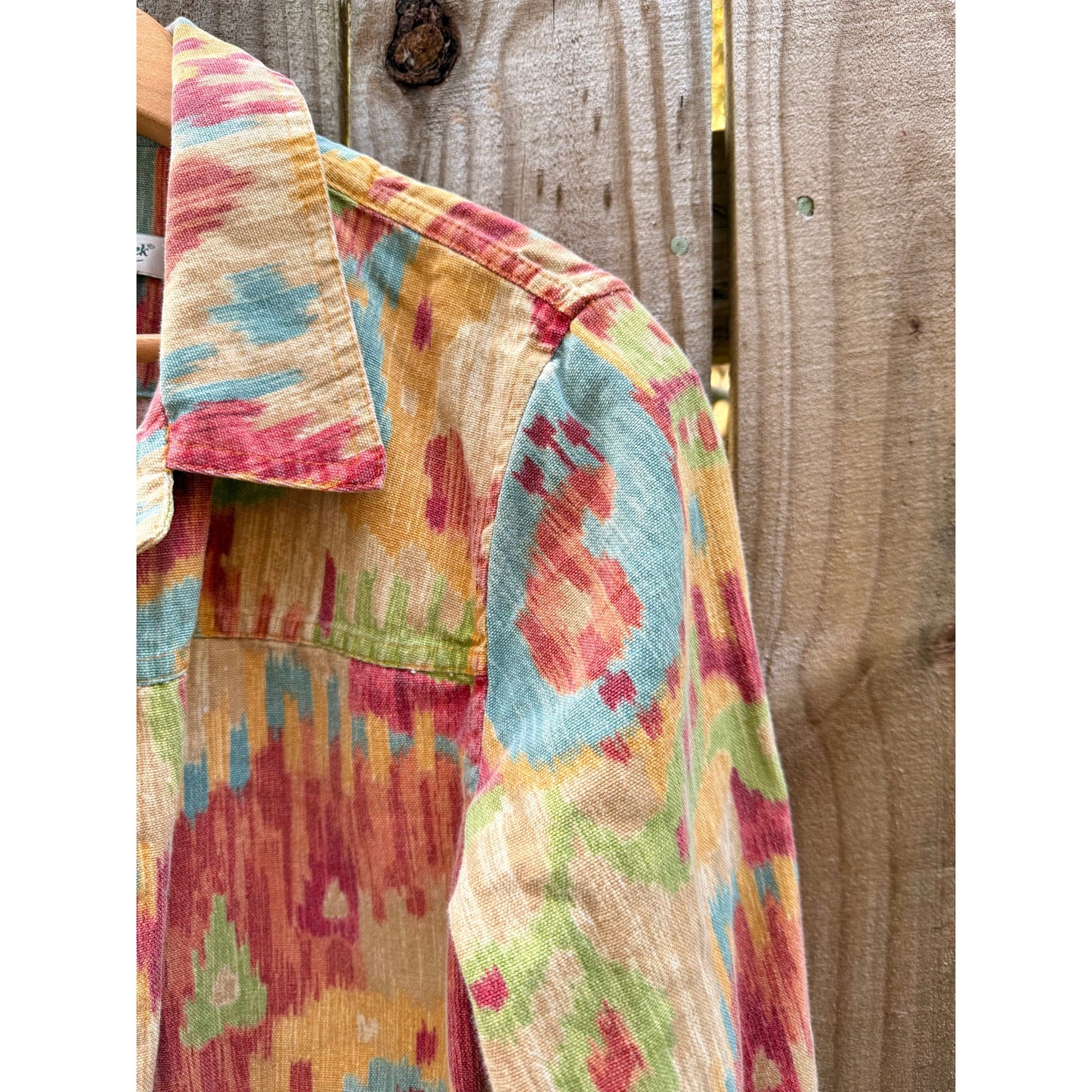 Vintage Ikat Print Cotton Jacket – 90s/00s Coldwater Creek