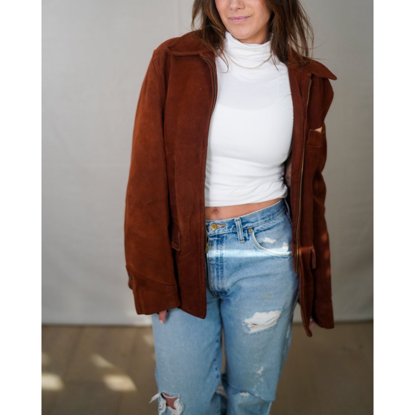 Vintage Golden Fleece Tobacco Suede Jacket