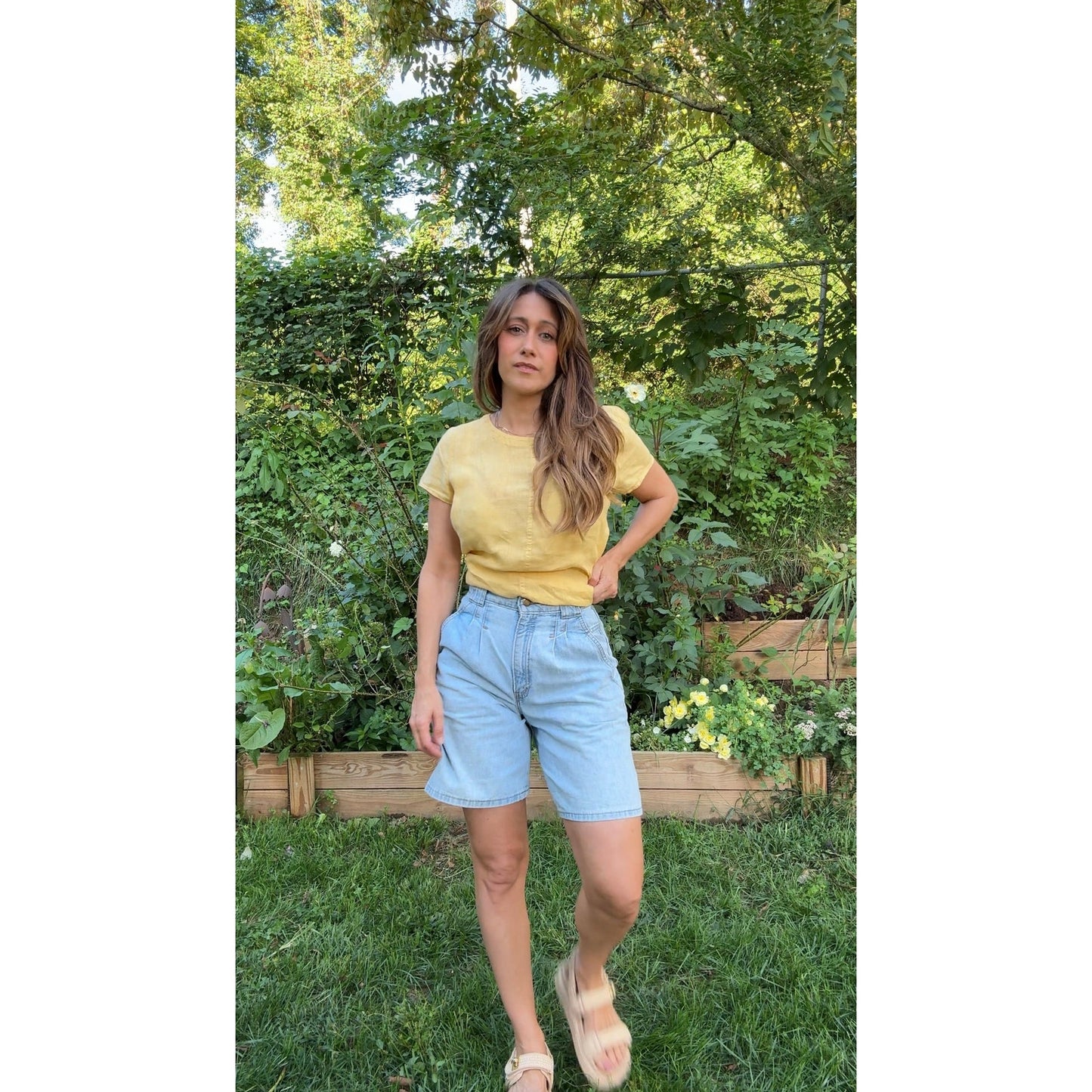 SUNSET BLUES VINTAGE DENIM SHORTS