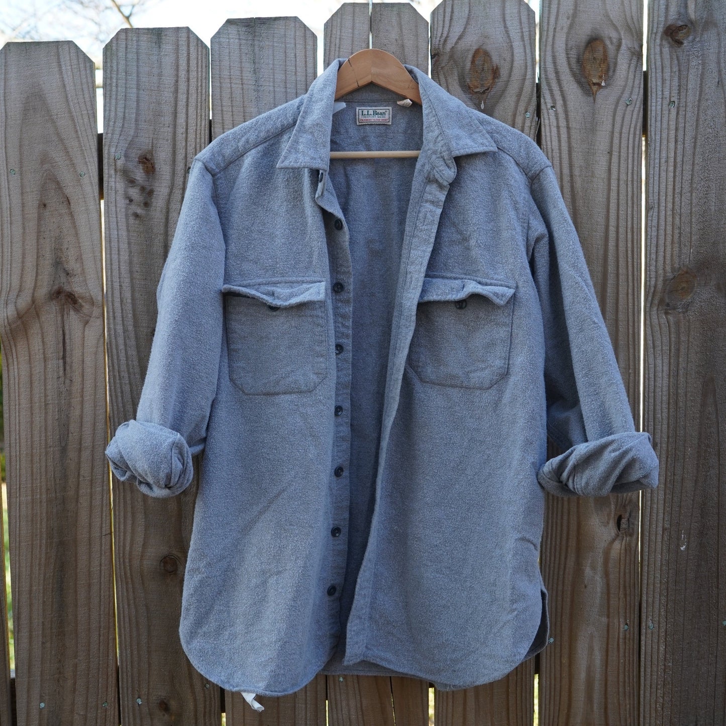 L.L. Bean Chamois Cloth Shirt Jacket – Grey – Size 16