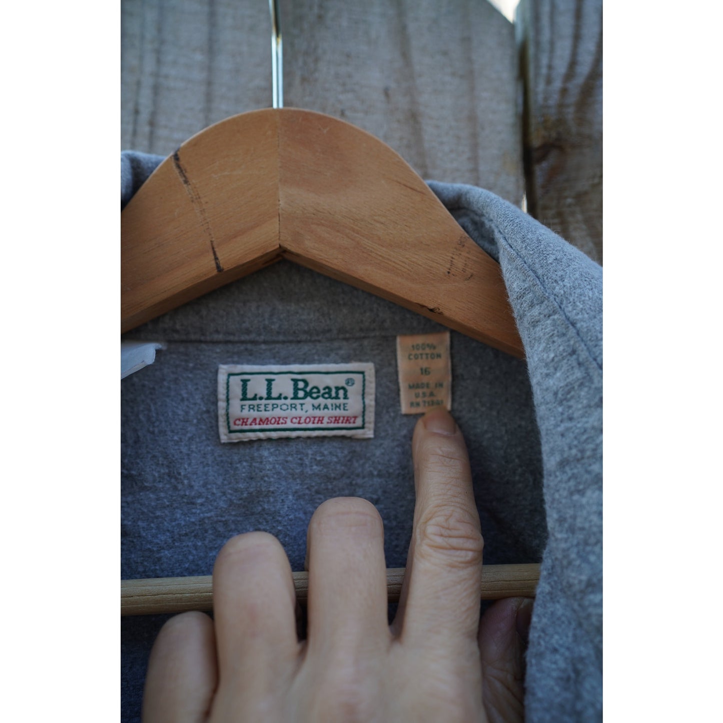 L.L. Bean Chamois Cloth Shirt Jacket – Grey – Size 16