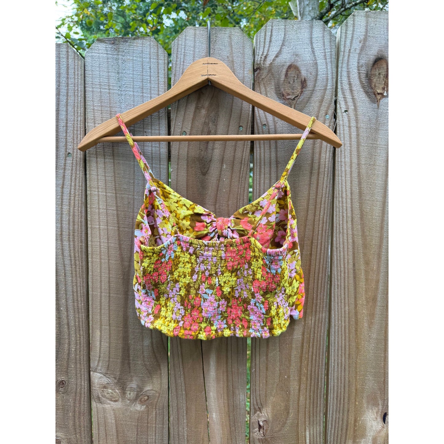 Billabong Floral Tie Front Crop Top