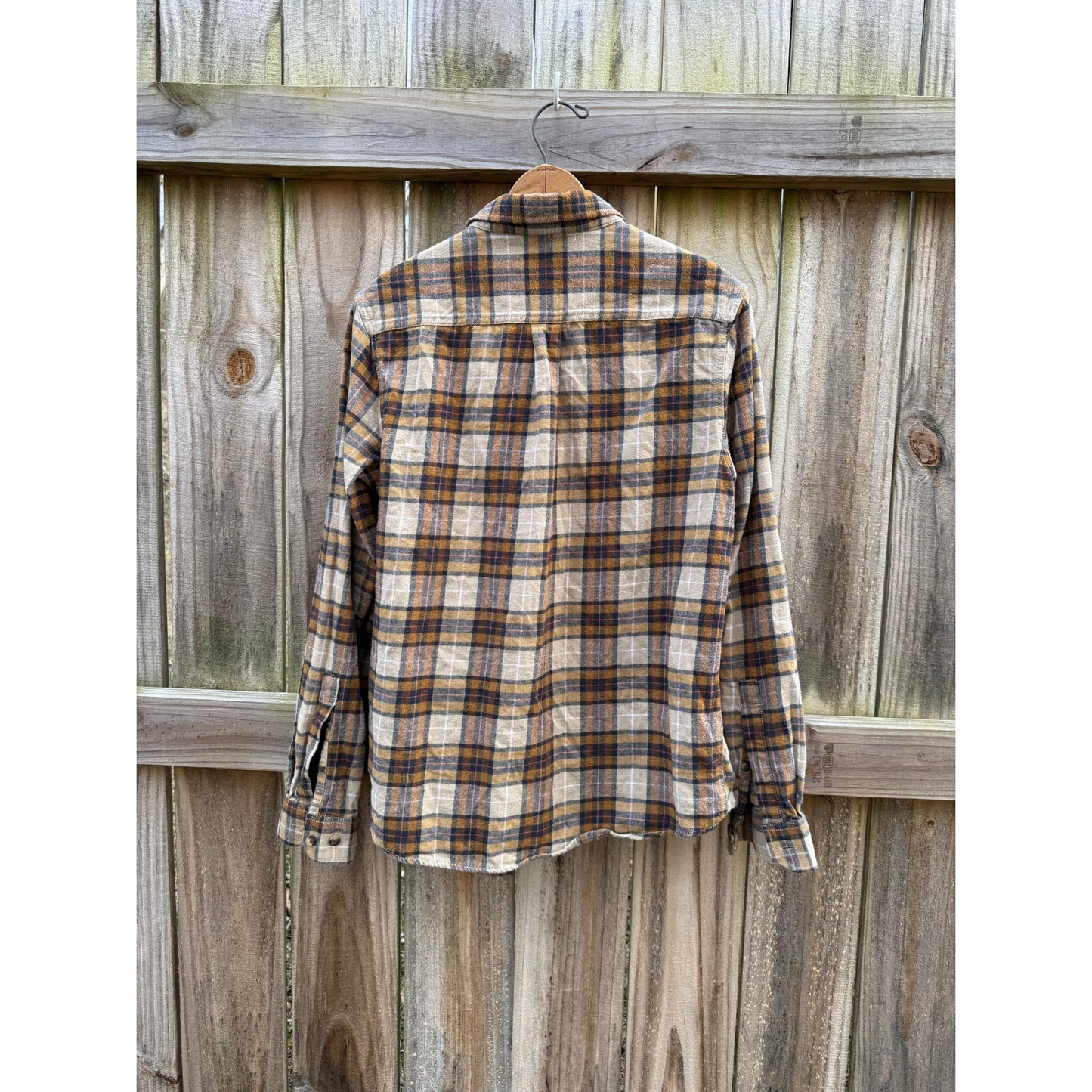 Eddie Bauer Plaid Flannel Shirt – Camel / Rust