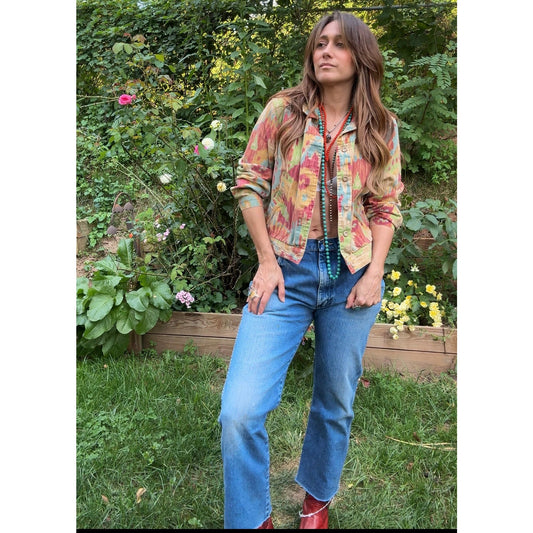 Vintage Ikat Print Cotton Jacket – 90s/00s Coldwater Creek
