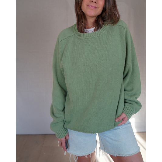 St. John’s Bay Cotton Crewneck Sweater – Soft Olive – Size M