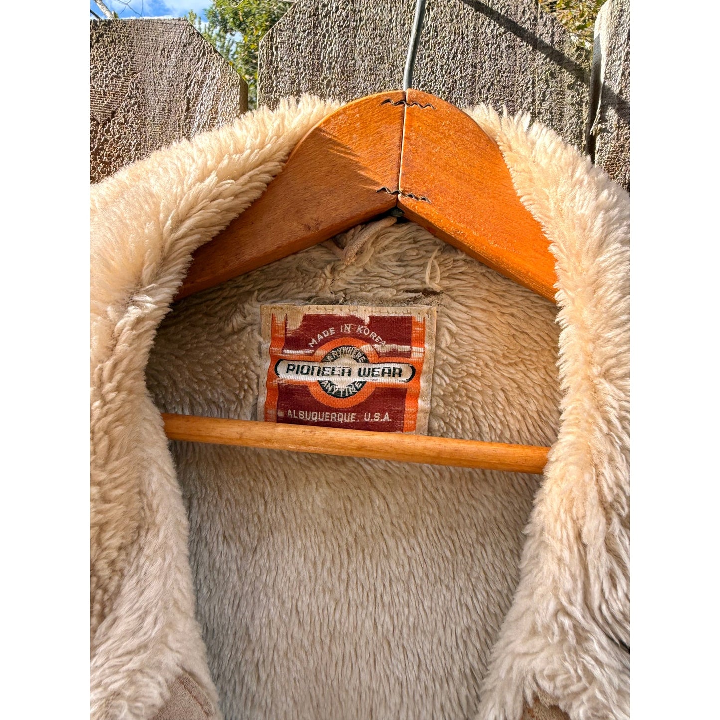 Vintage Shearling Pioneer Wear Coat — Suede &amp; Sherpa (Made in Korea, Albuquerque Label)