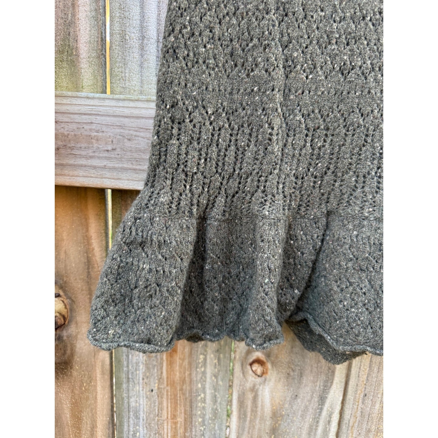 Lauren Ralph Lauren Textured Knit Midi Skirt – Olive – Medium