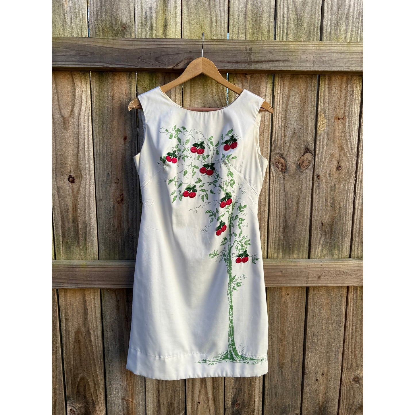Reworked Vintage Cherry Embroidered Dress — Romantic Italian Summer