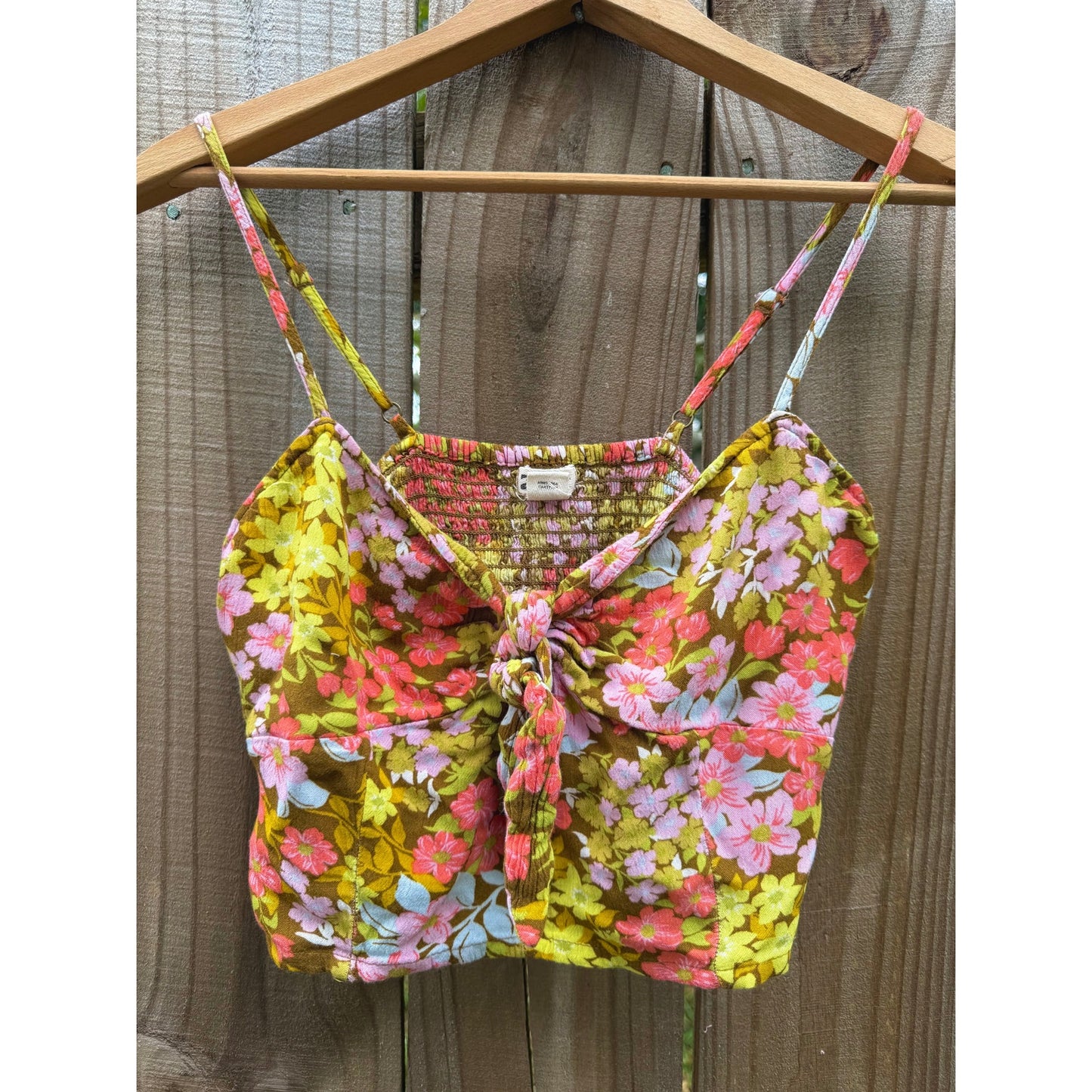 Billabong Floral Tie Front Crop Top
