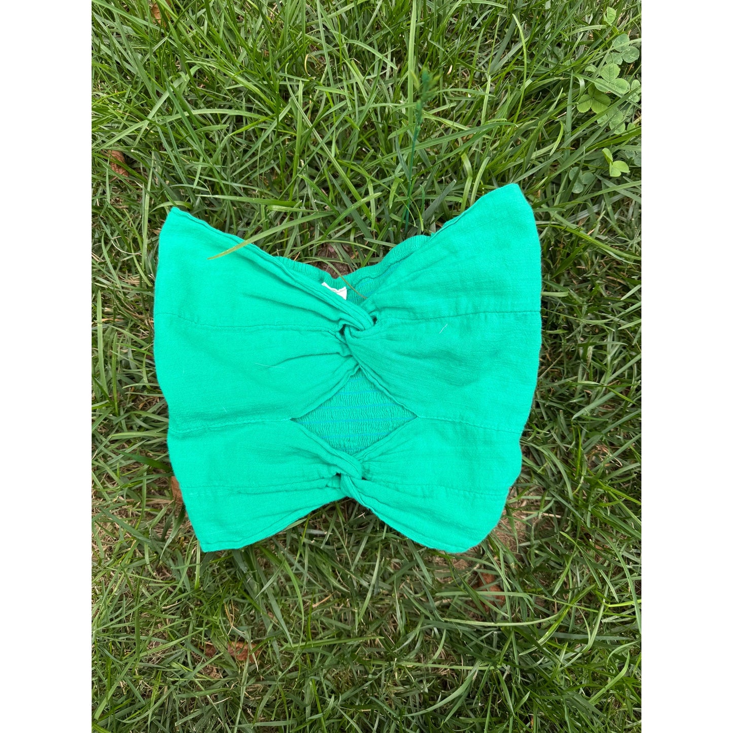 Twist Front Cutout Tube Top – Green