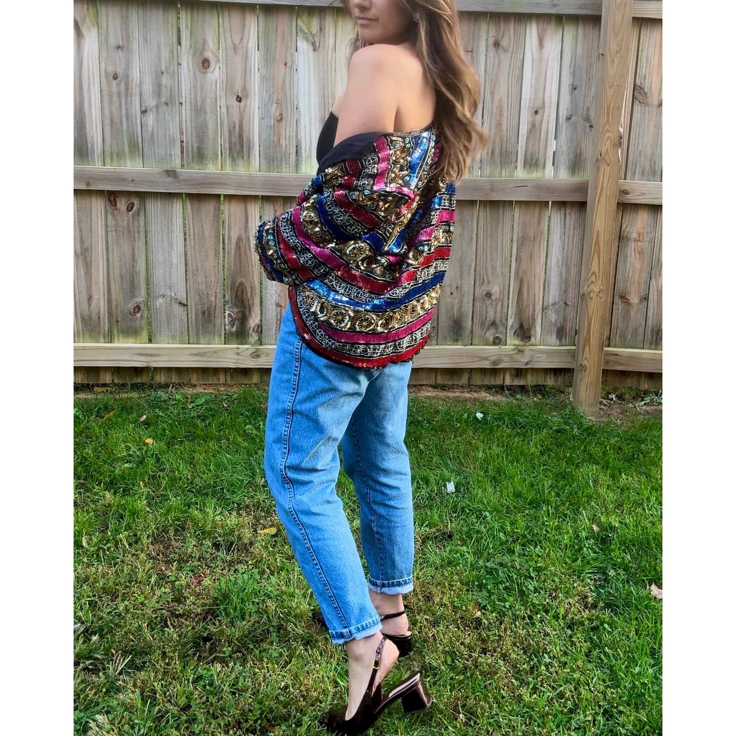 Vintage Silk Beaded Couture Jacket (80s/90s Runway Energy)