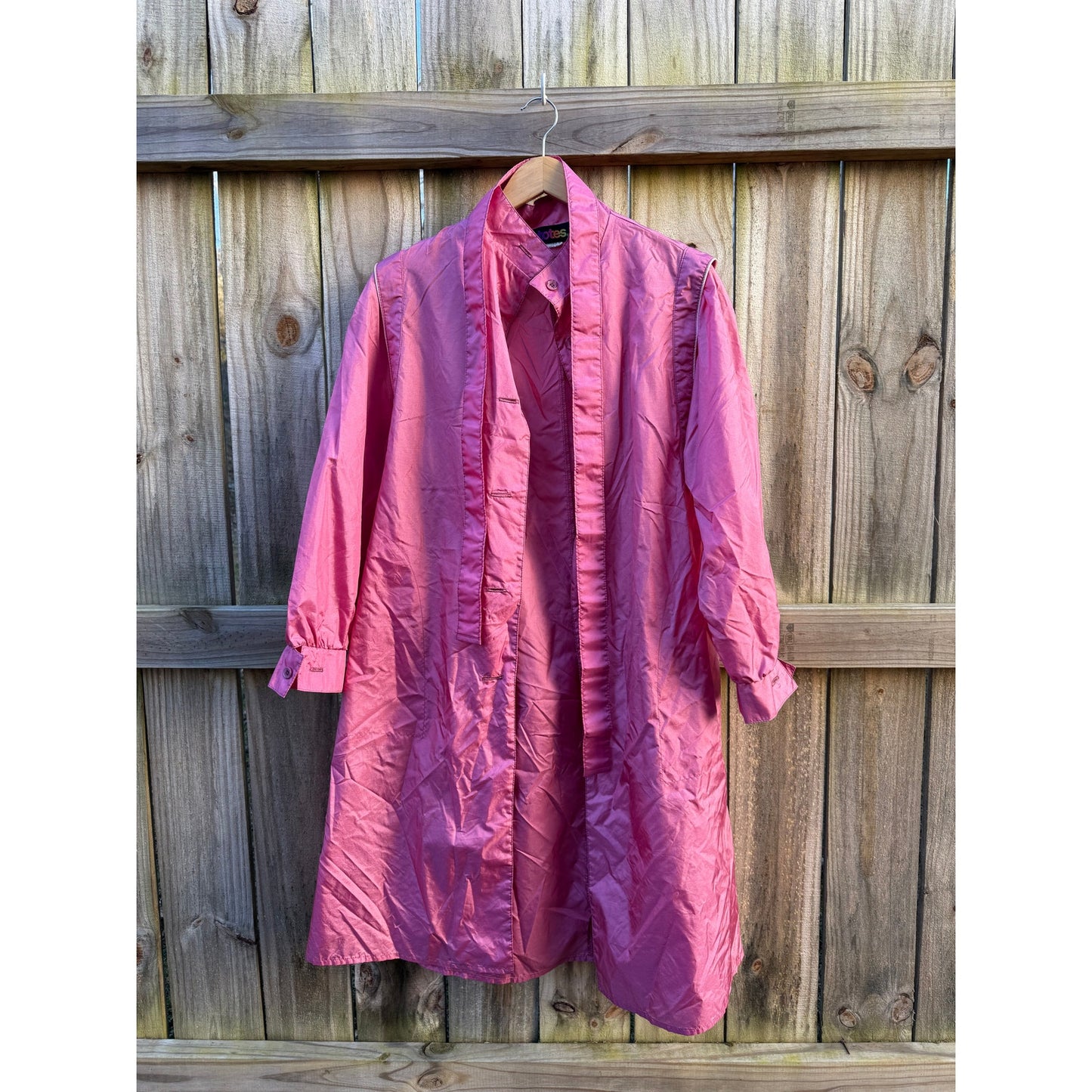 Vintage Bubblegum Pink Totés Raincoat Trench Y2K