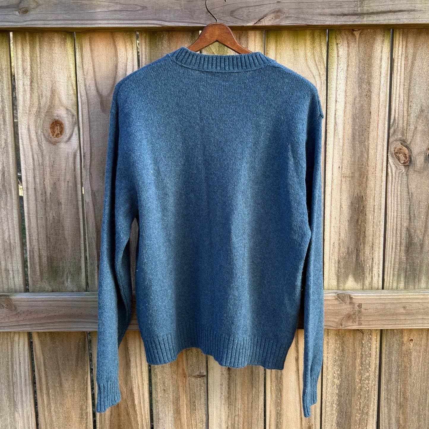 Andhurst Wool Blend Crewneck Sweater – Washed Blue – Size M (approx)