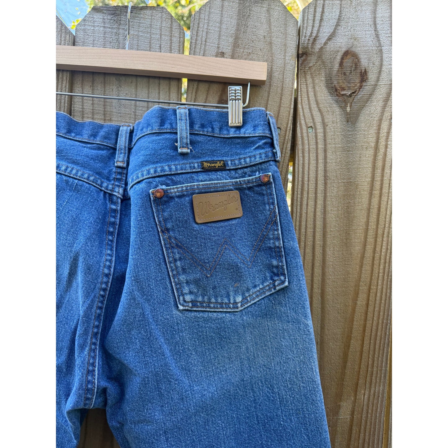 Vintage Wrangler Cropped Raw Edge Hem Straight Leg Jeans