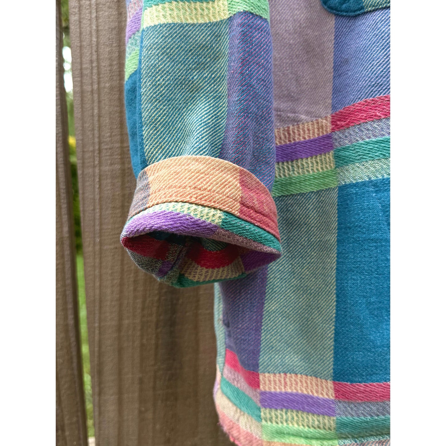 Vintage Angelina Plaid Cotton Jacket 90s Anthropologie