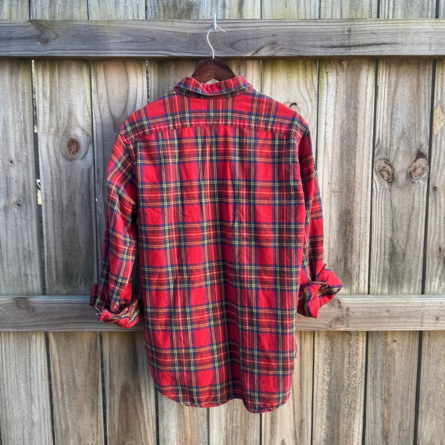 Vintage L.L. Bean Red Tartan Flannel / Made in USA / Classic Plaid Shirt