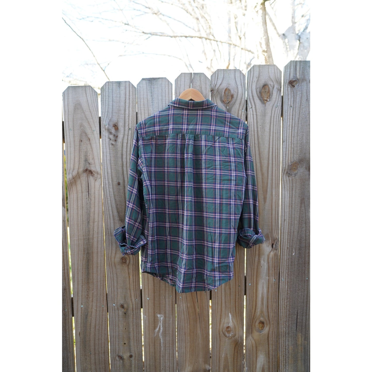 Lands’ End Plaid Cotton Button Down
