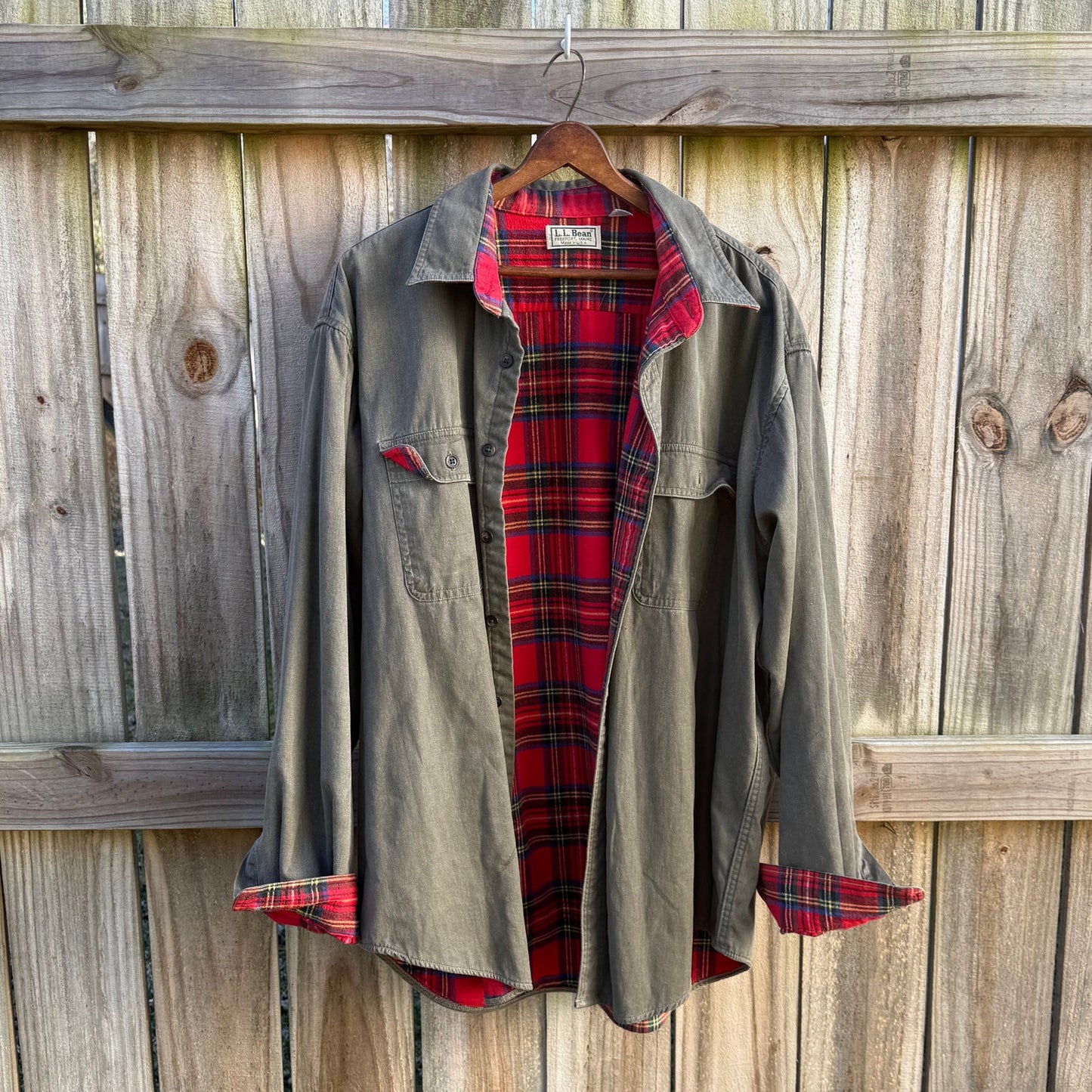 Vintage L.L. Bean Flannel-Lined Field Shirt Jacket