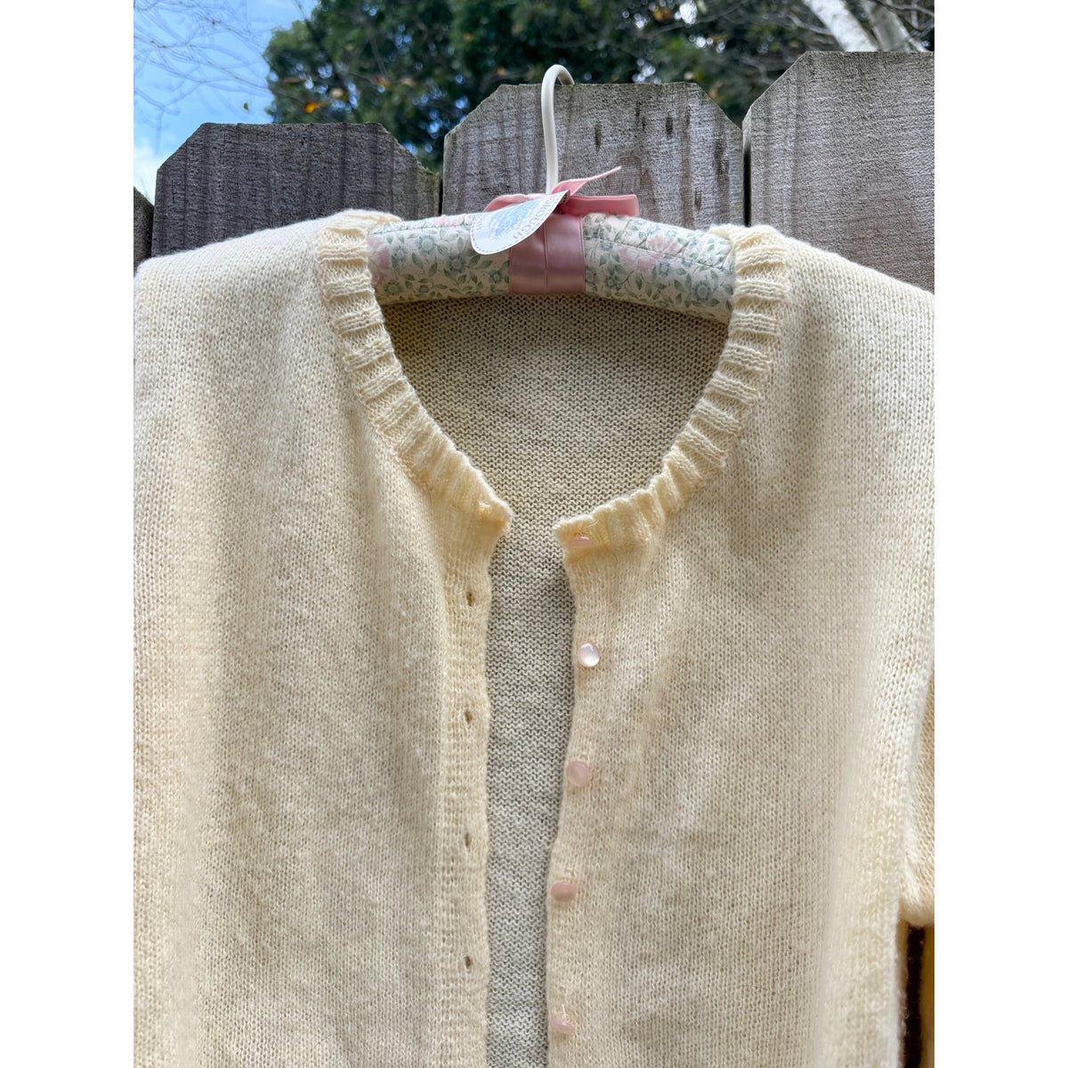 Vintage Buttercream Cardigan – Soft Knit