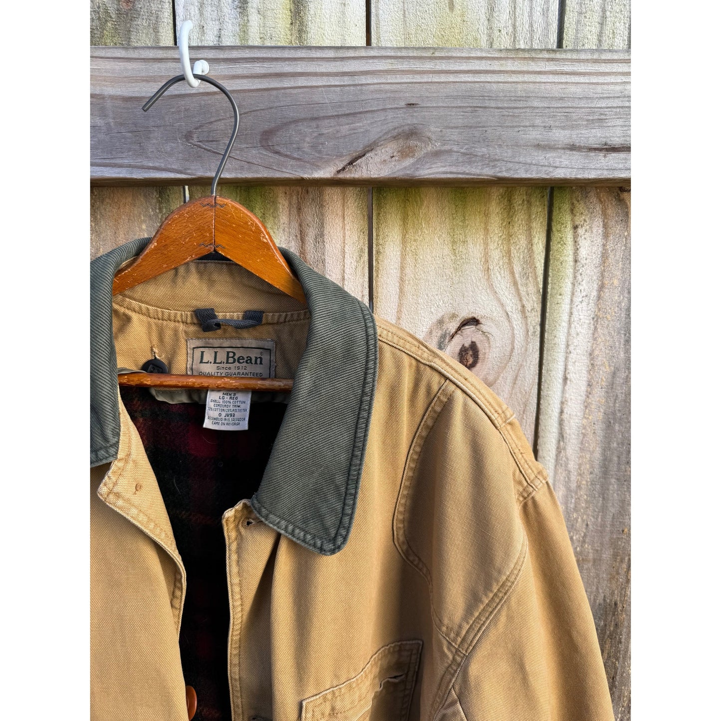 L.L.Bean Barn Coat / Canvas Chore Jacket / Corduroy Collar Workwear Jacket